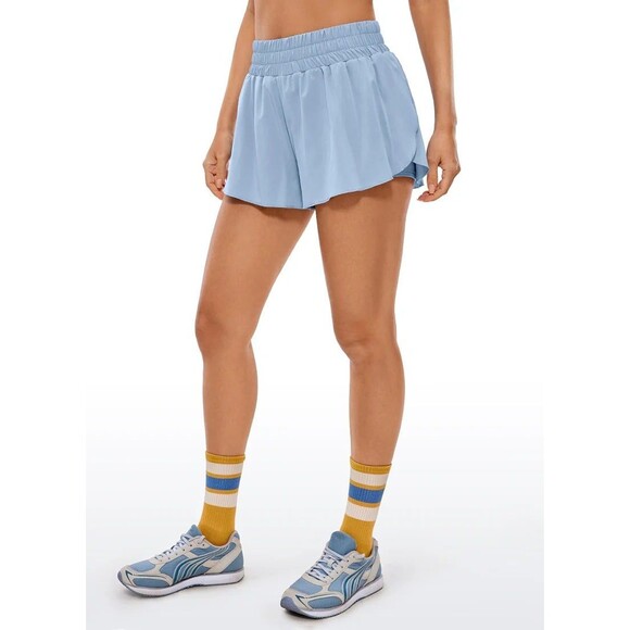 CRZ Yoga Feathery-Fit Soft High Waisted 2 in 1 Flowy Shorts 3'' XS - Picture 1 of 5